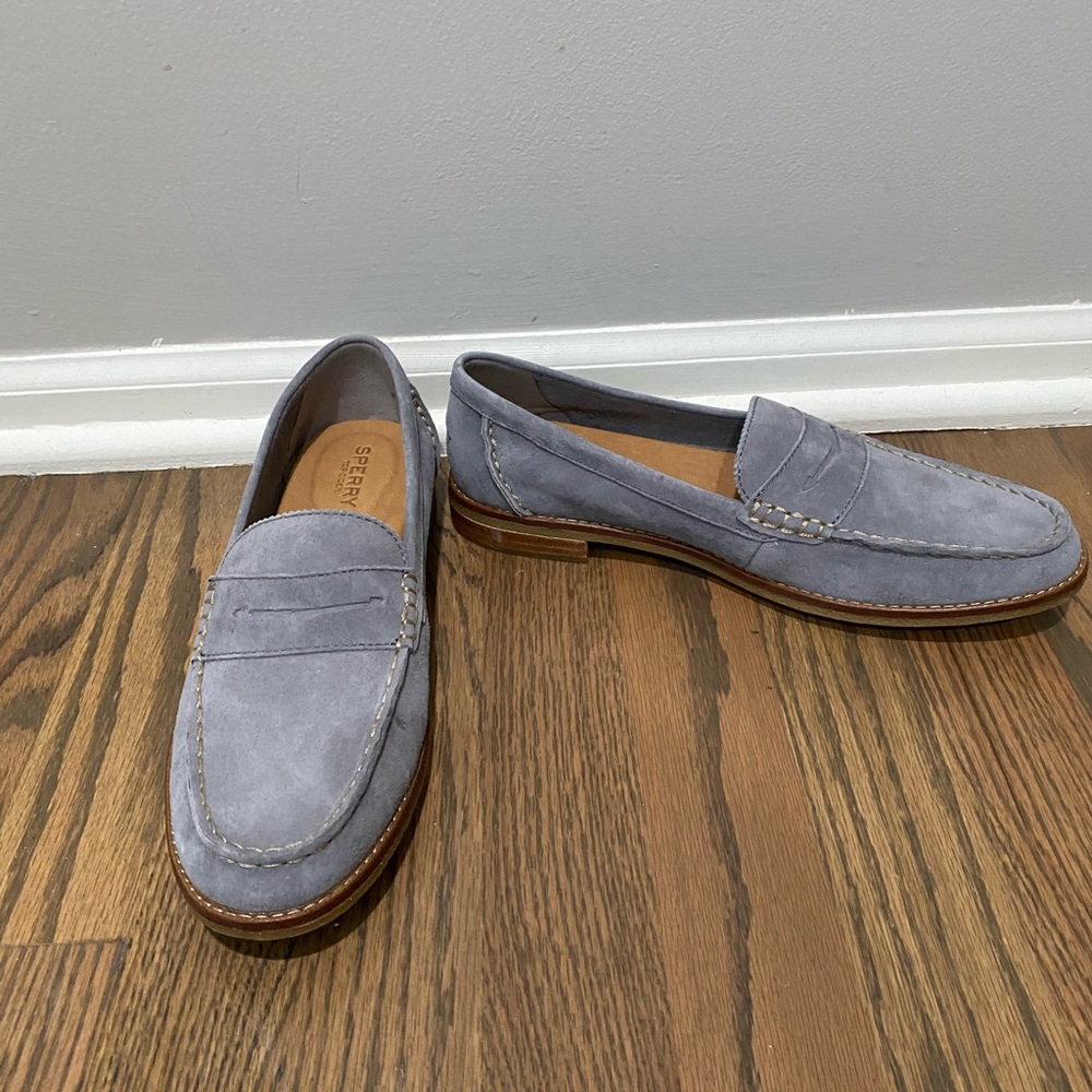 Sperry Seaport Penny Shag, Grey, Womens Size 9, new, never been worn